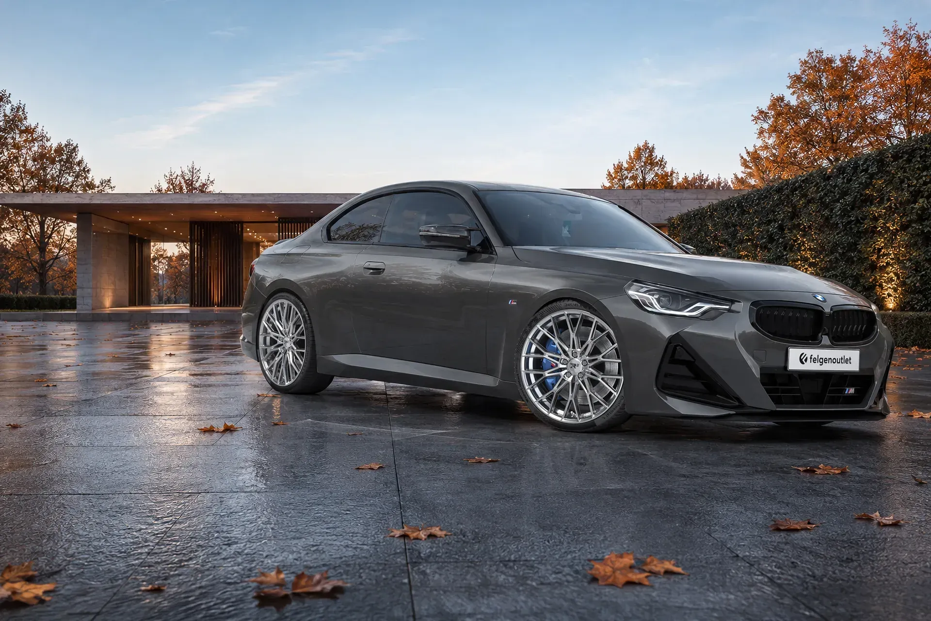 BMW 2er M Coupe mit R3F03 FlowForged in hyper black silver