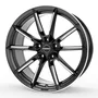 Borbet LX19 black matt silver spoke rim