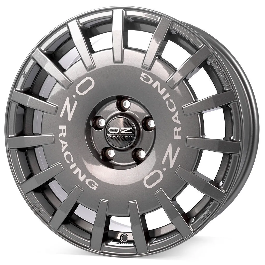OZ Rally Racing - Dark Graphite + Silver Lettering
